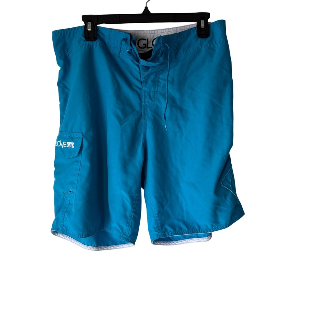 BODY GLOVE Mens Blue‎ Board Shorts Swim Trunks Cargo Pocket Swim Surfer Beach M